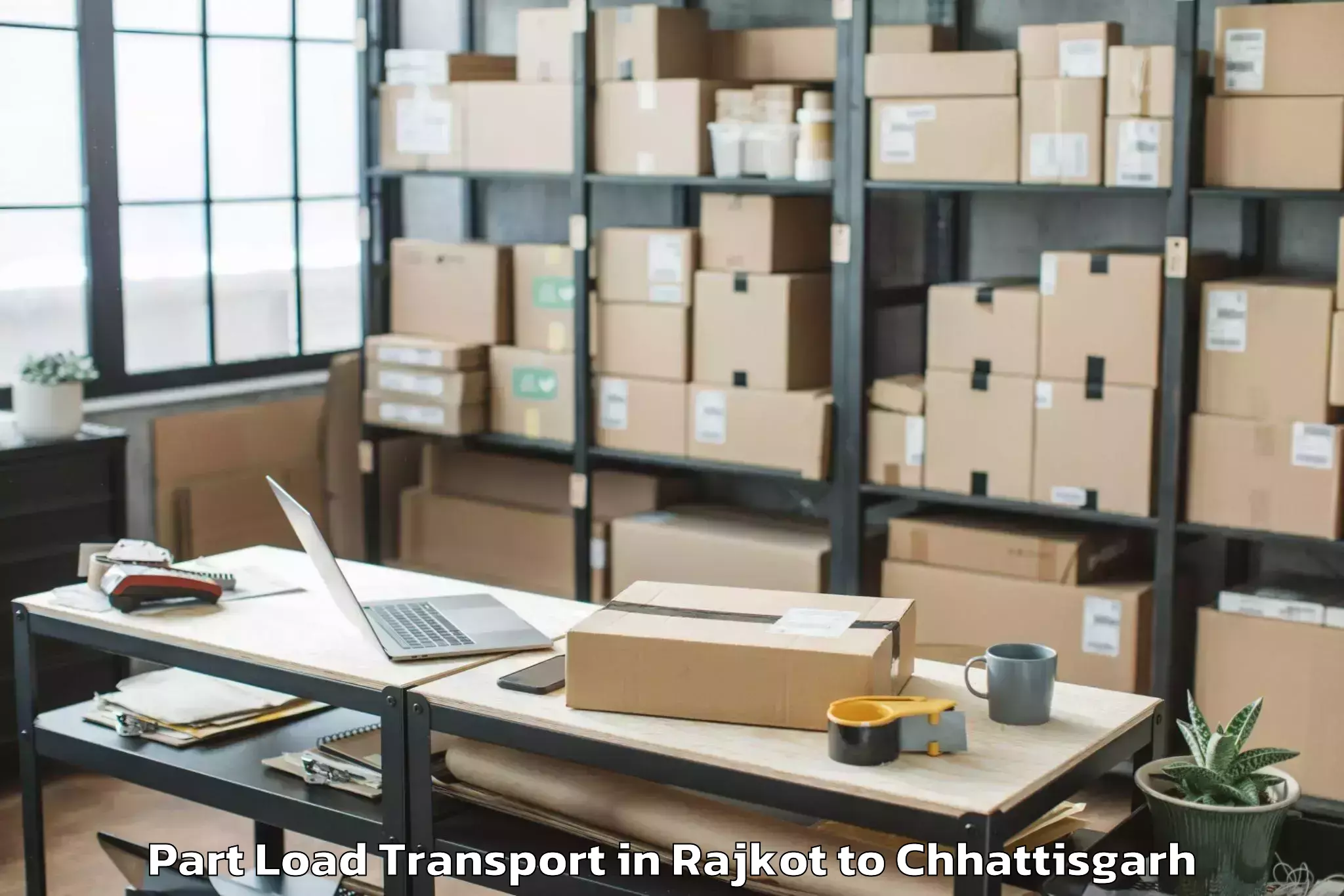 Reliable Rajkot to Pratappur Part Load Transport